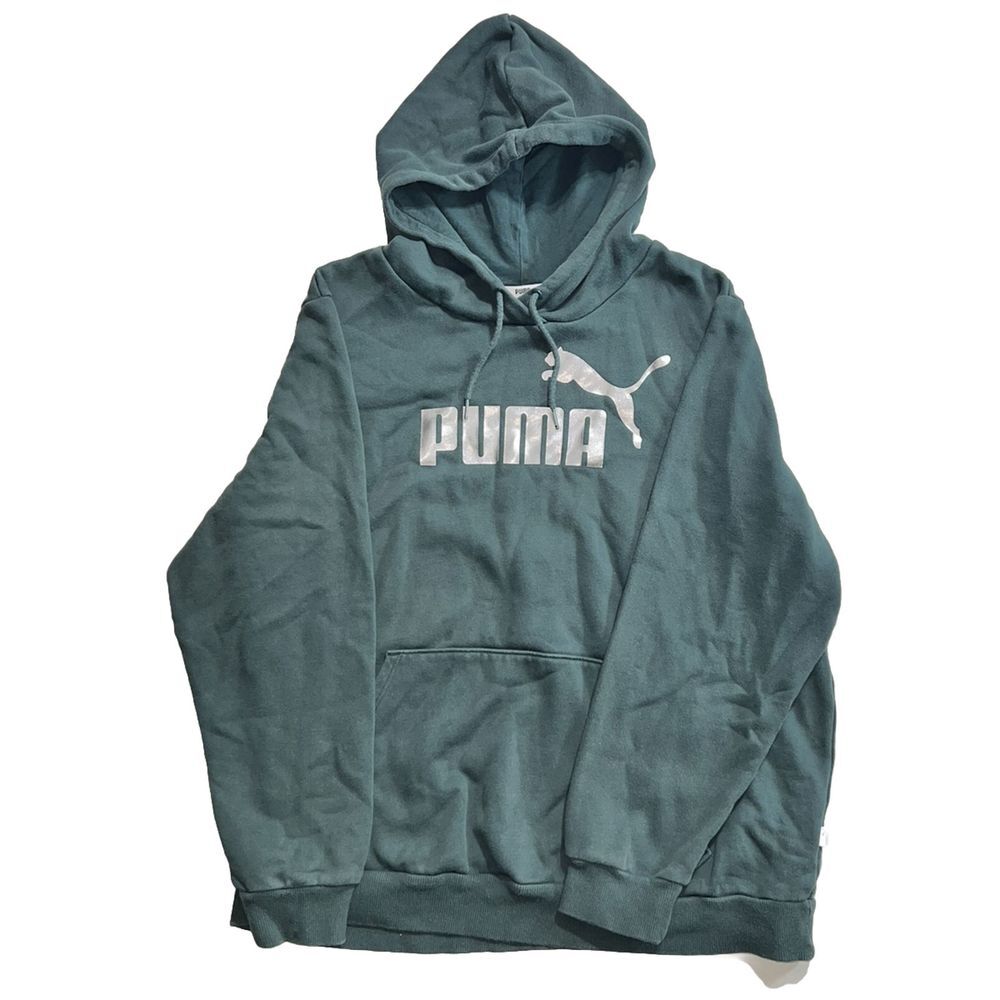 Puma Teal Hoodie with White Logo